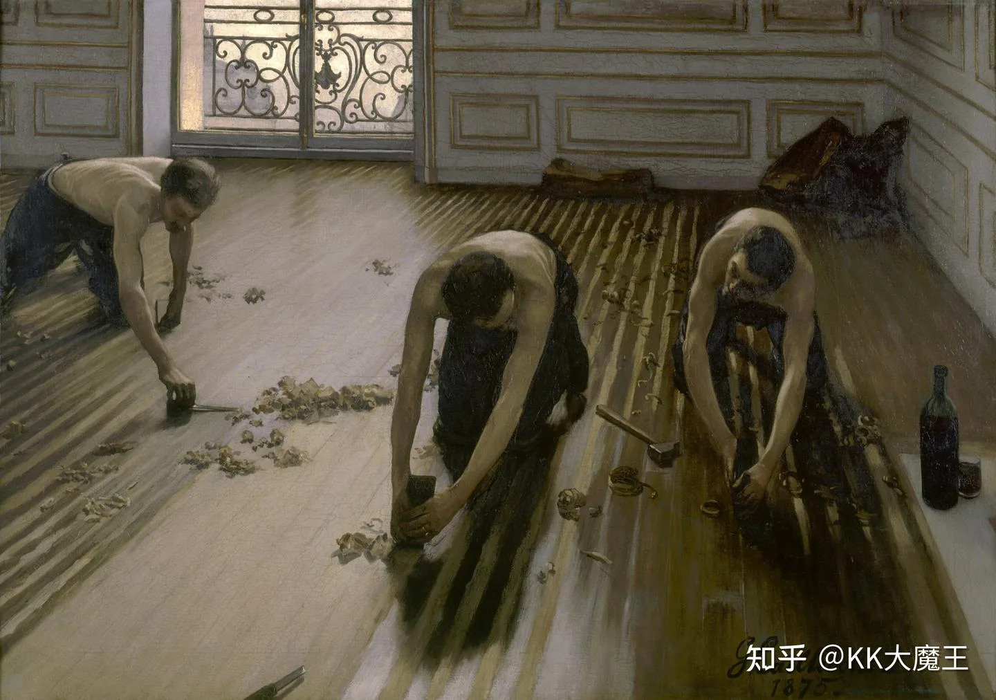 古斯塔夫·卡耶博特《刨地板的人》
